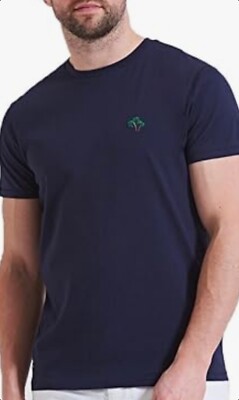 Threadbare forks mens T-Shirt navy size small NEW BNWT