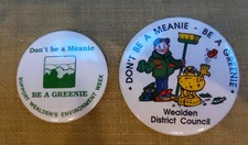 East Sussex Wealden Council environment green climate change button badges 1980s