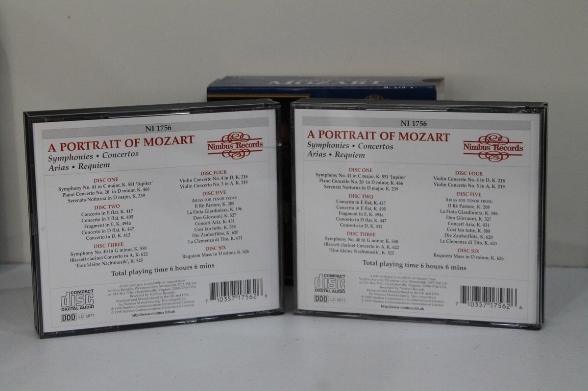A Portrait of Mozart, Hanover Band Shumsky Goodman [Nimbus 6 CD