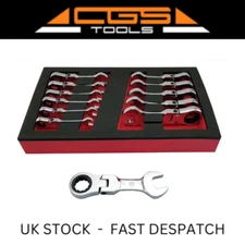 Britool Flexi Stubby Ratchet Spanner Set 12 Piece 8-19mm