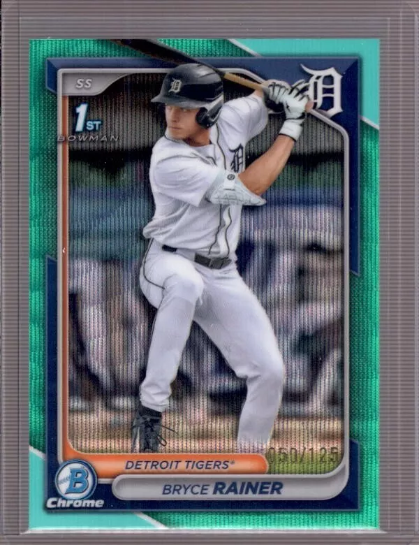 BRYCE RAINER 2024 Bowman Chrome Draft 1st #BDC86 Aqua Wave Refractor RC #050/125