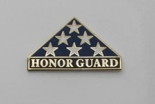 HONOR GUARD Folded Flag Lapel Pin (1-5/8") - Goldtone