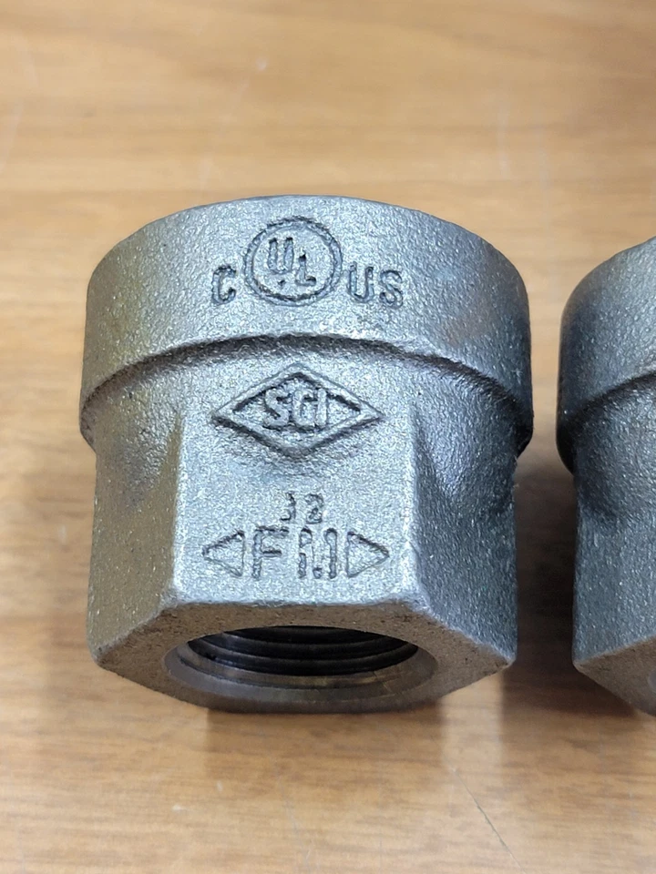 Hex Reducing Coupling Pipe Fitting Ductile Iron 300 # 1" x 3/4", 2pk - Image 3 of 4