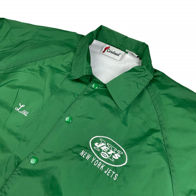 VTG New York Jets x Cardinal Men's Lined Snap Windbreaker Jacket Green   Large
