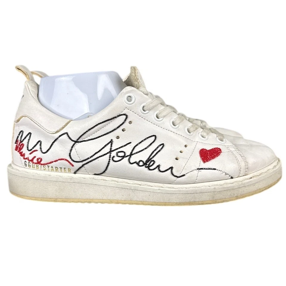  Golden Goose Super Star Sneaker Swarovski Crystal Limited Edition 38 Authentic  - Image 2 of 4