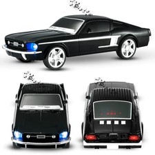 Black WS-1967 Car Bluetooth Portable Speaker with LED AUX USB FM Rechargeable