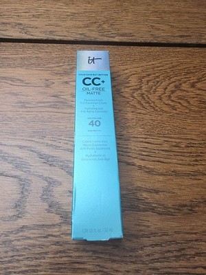 IT Rich CC+ Oil Free Matte Cream Hydrating Anti Aging Concealer New 32ml