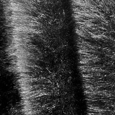 Zahra BLACK 0.75 Inch Short Pile Soft Faux Fur Fabric by the Yard