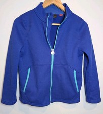 Spyder Girls Size XL Blue Endure Stryke Jacket Full Zip Waffle Mock Neck