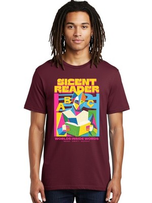 Sicent-Reader Mens Graphic Tee,100% Cotton,Casual Summer Wear