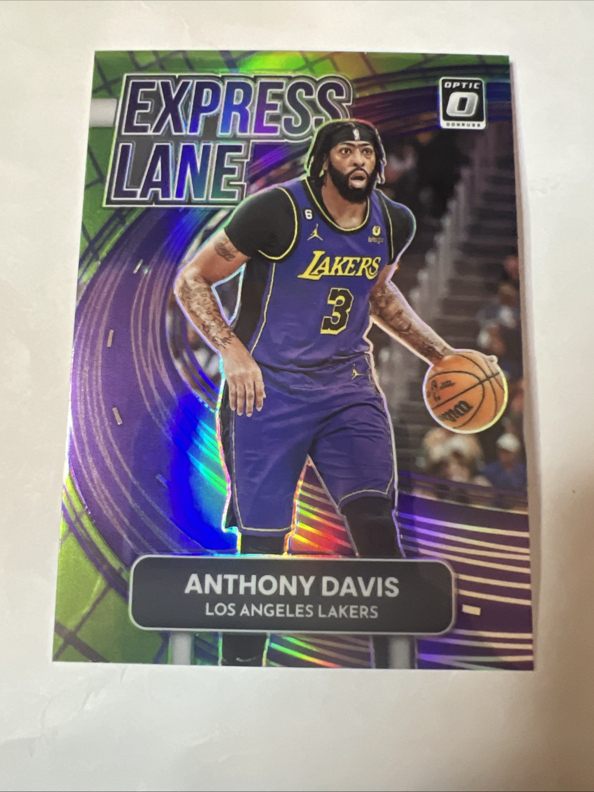 Anthony Davis 2022-23 Panini Donruss Optic Express Lane Lime Green 22/149 #22