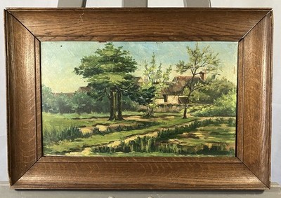 Öl Auf Platte 1916 Signiert Und Widmung Französische Schule XIX Impressionismus