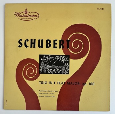 Schubert Piano Trio Fournier Janigro Badura-Skoda 1952 Westminster Lp WL 5121
