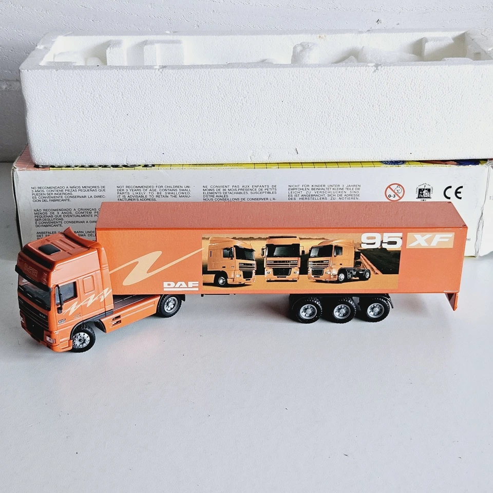 Remolque camión Joal escala 1:50 DAF 95XF naranja ref 342 modelo diecast en caja Foto 2 de 4