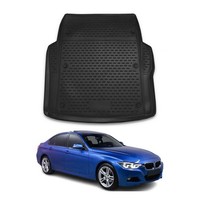 Kofferraummatte Kofferraumwanne FüR BMW 3Er F30 F80 Limo 2011-2018 Gummi Schwarz