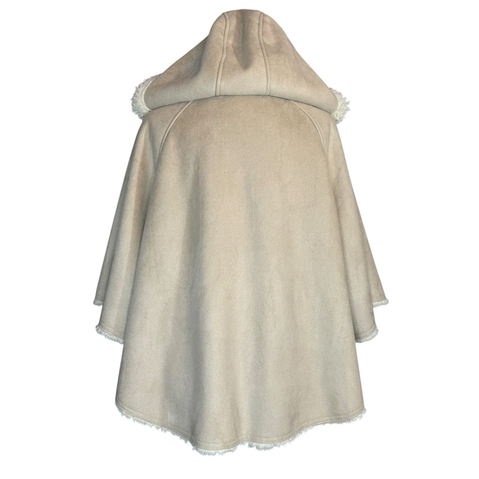 Poncho boho sherpa Y2K Penny Lane L imitación piel de oveja capa con capucha años 2000 Foto 4 de 4