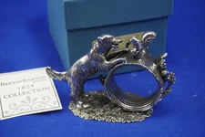 Reed & Barton Silverplate 1824 Collection Dog & Squirrel Napkin Ring #1816- NIB