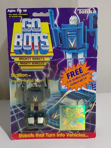 1985 Tonka Go Bots Stallion 49 Enemy MOC gobot Vintage MOC 3D Sticker MUSTANG