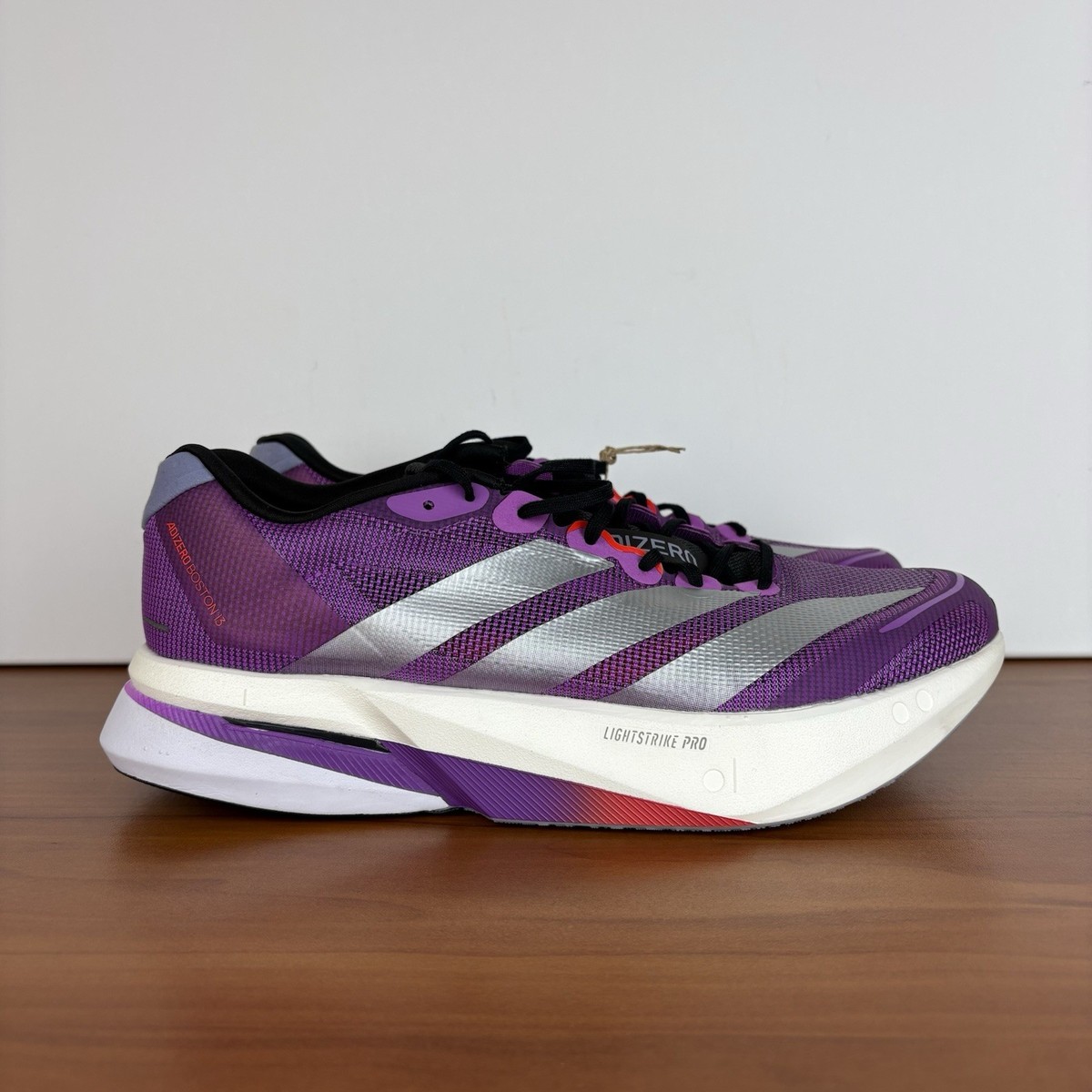 Adidas Adizero Boston 13 Running Shoes Purple Silver JS4943 Men's