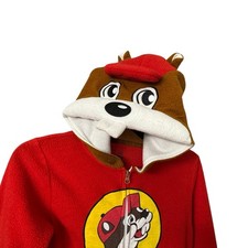 Buc-ee's Beaver Mascot Costume Pajamas Buc Union Body Suit w/ Tail YOUTH XS/S