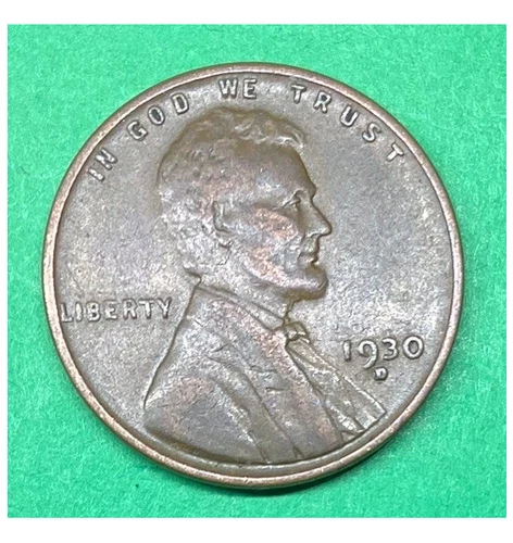 1930-D XF/EF Lincoln Wheat Penny Cent -Sharp Detail