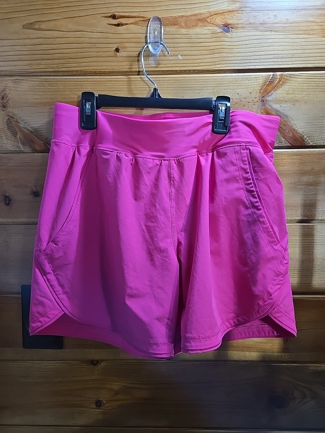 Lands End Women's Size 8 Pink Exercise Shorts Lined With Pockets 0216