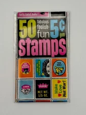 1969 Fleer 50 Fabulous-Foolish-Fun Stamps Factory Sealed Pack Vintage