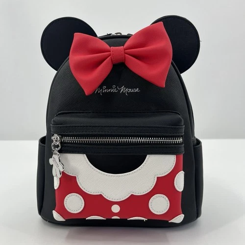 NEW LOUNGEFLY X LASR Exclusive Disney Minnie Mouse Dress Mini Backpack