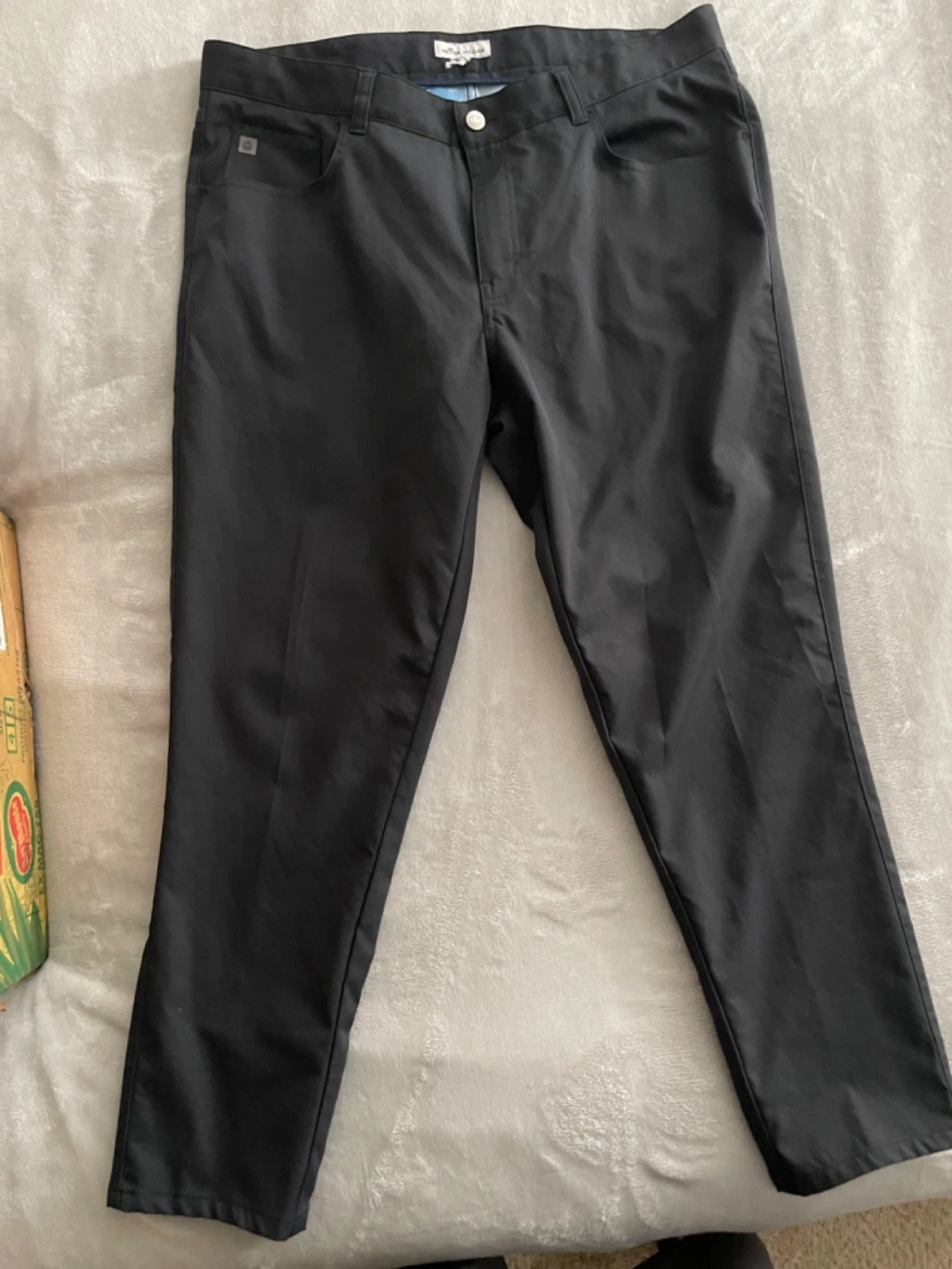 Peter Millar Golf Pants 36 x 28 Black Gently Used MSRP $185 Read Full Descriptio