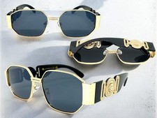 Men's Classic Vintage Retro Hardcore Hip Hop Rapper Style SUN GLASSES Gold Frame