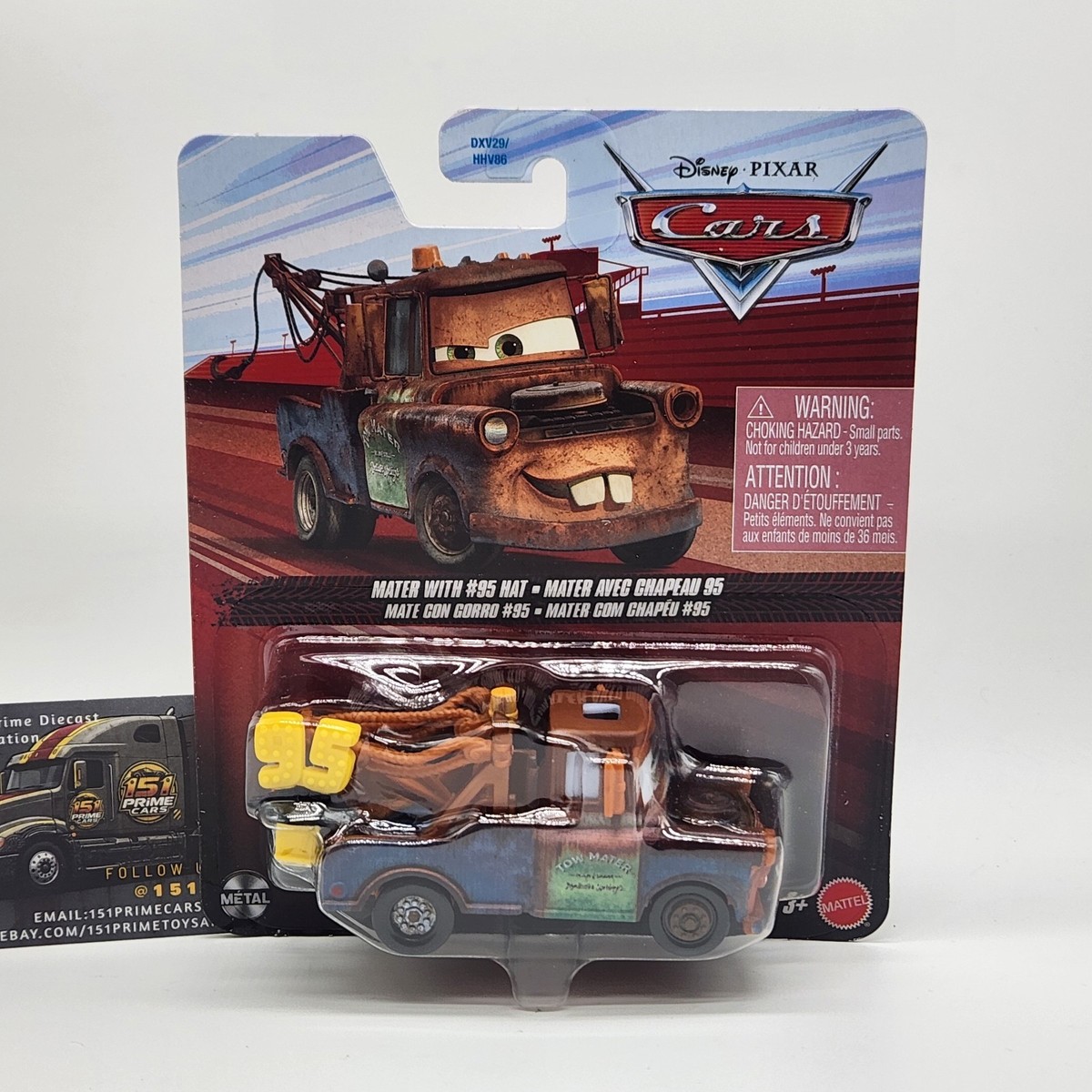 Mater With #95 Hat 2026 Disney Pixar Cars 1:55 Mattel Diecast New