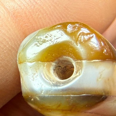 Old Tibetan Nepalese Himalayan Ancient 1 eye Old Dzi Talisman BeadS Amulet xx11