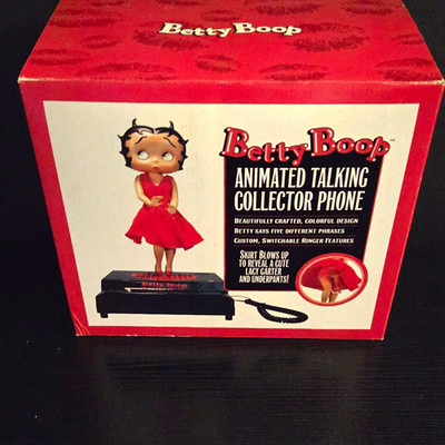 New/open Box. Betty Boop Animated Talking Collector Phone. In Original Packaging