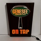 Vintage Genesee Cream Ale On Tap Light Up Bar Sign Beer Advertising