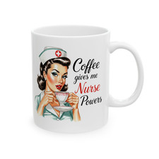 Funny Nurse Coffee Mug Nurse Powers Humor Gif...
