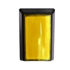 Yellow Arcade Square Rectangle Buttons LED Push Illumilated With Microswitch