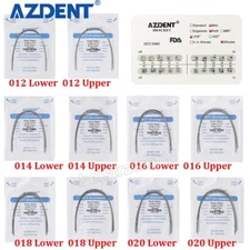 AZDENT Dental Orthodontic Brackets Braces /Supper Elastic Niti Arch Wires FDA