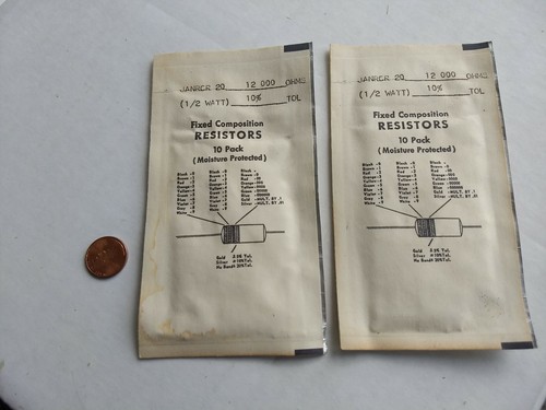 1/2 Watt 10% 12k Ohm Kohlenstoff Zusammensetzung Widerstand NOS mil spec 10er Pack (2) - Bild 6 von 7