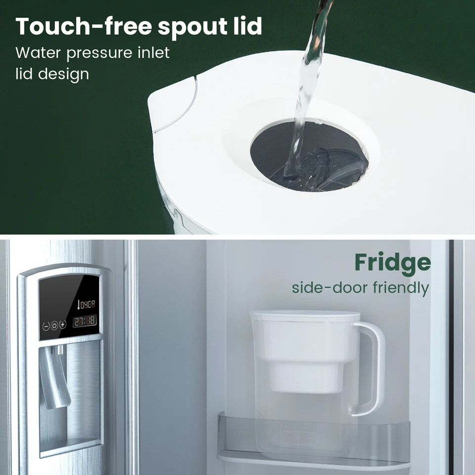 Waterdrop Lucid 10-Cup Water Filter Pitcher, NSF Certified, with 4 Filter, White - Image 4 of 4