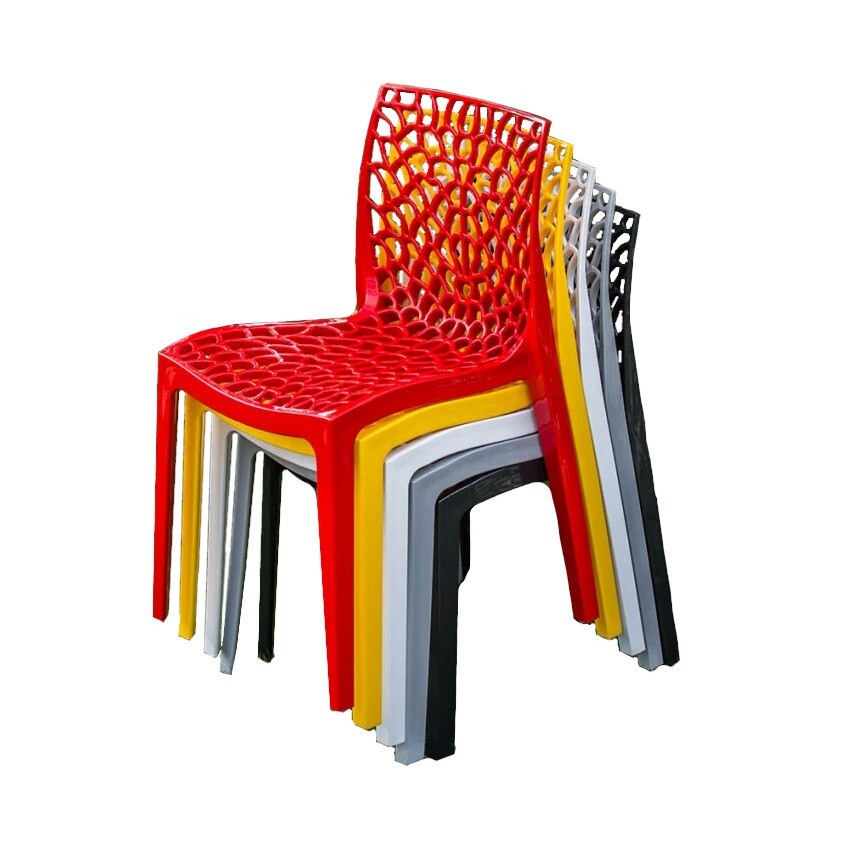 Chaise polypropylène design nid d'abeille Gruvyer pour extérieur