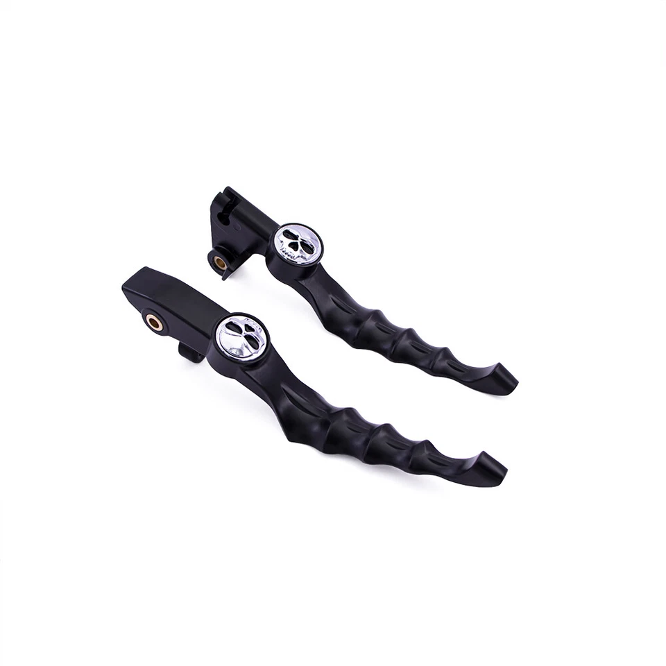 Palanca de embrague de freno de calavera negra para Yamaha V-Star 650 1100 personalizada 1999-2009 Foto 3 de 4