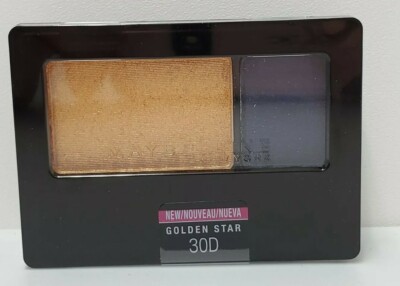 Maybelline Expert Wear Eyeshadow Duo Golden Star Navy Blue Matte/Gold Metallic