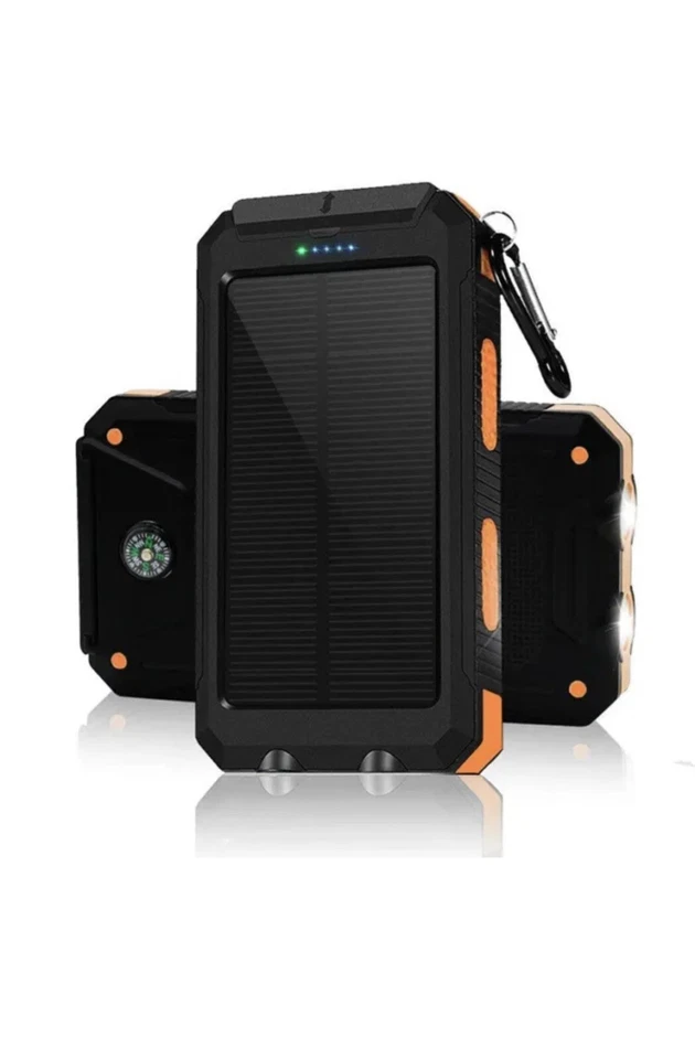 200000mAh Portable External Solar Power Bank 2USB LED Battery Charger For Phone - Image 2 of 4