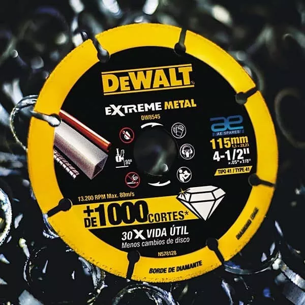 DeWalt 4-1/2 inch 115 mm Extreme Metal Diamond Cutting, Size: 4 - 1/2 / 115 mm / Bore 22.23 mm DW8545