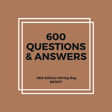 BS7671 18th Edition Mock Exams Test 600 Questions/Answers Wiring Regs  Learning