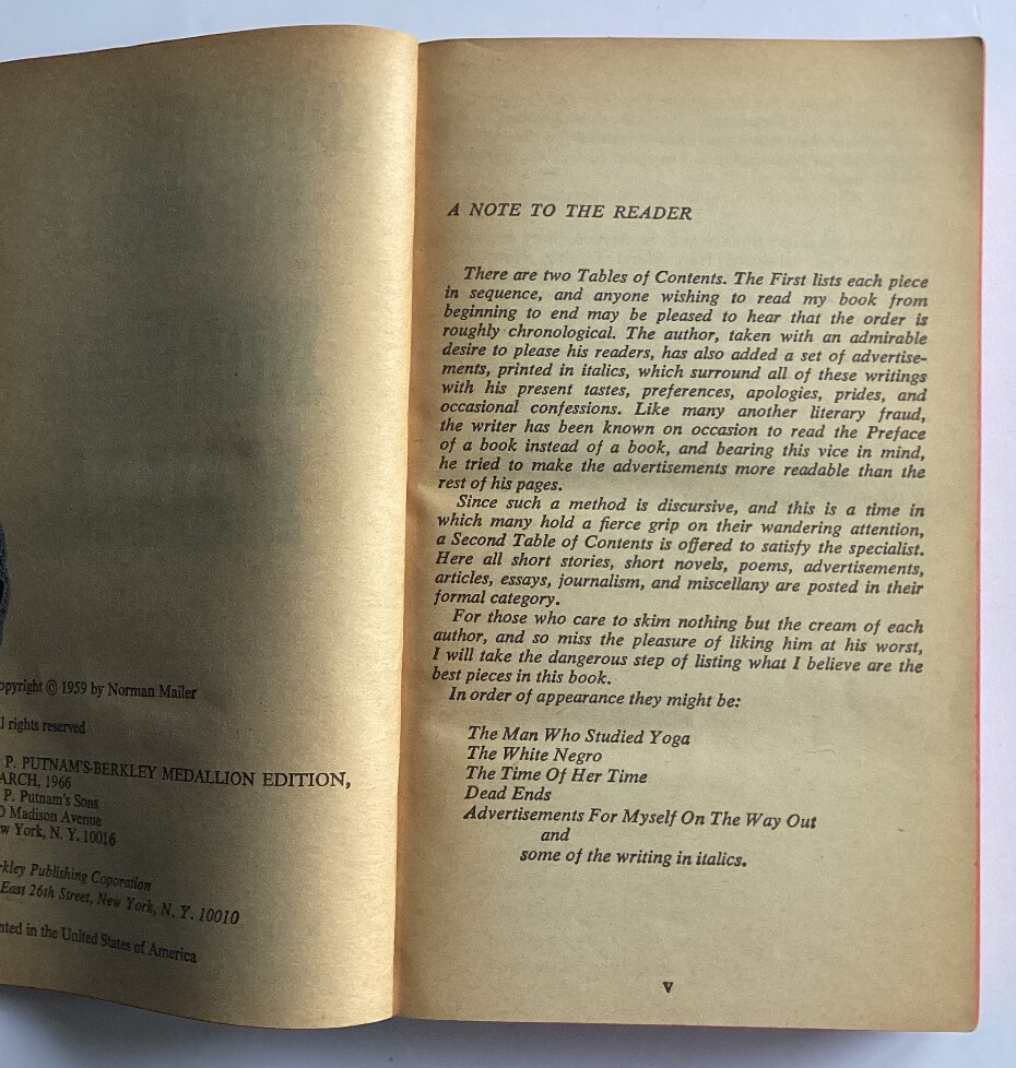 Advertisements for Myself by Norman Mailer 1959 P/B CG C48 eBay