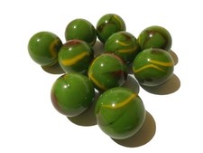 10 Murmeln Drache grün ca. 22mm aus Glas, Glasmurmel, Glaskugel (120090)