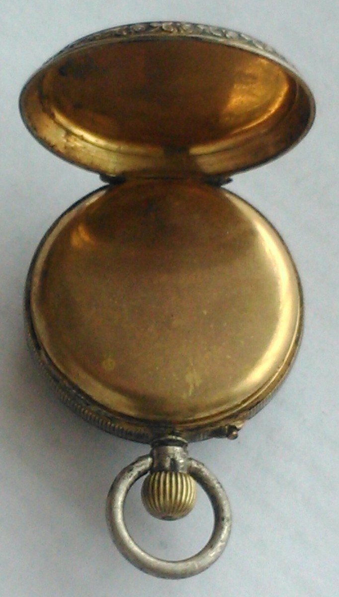 Miniature Silver & PolyChrome Enamel Swiss LEpine Titania Fob Pocket Watch 1910 View 6
