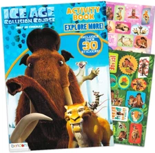 Ice Age Coloring  with 30+ Ice Age Stickers (Party Supplies)