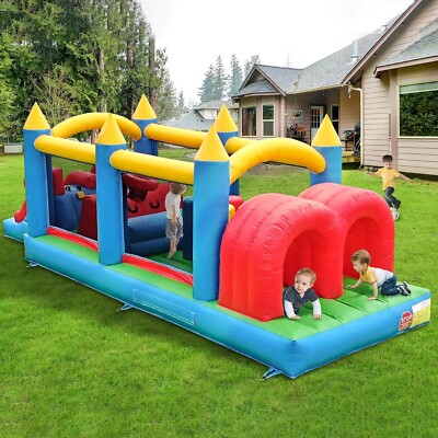 Commercial Giant PVC Inflatable Obstacle Course Bounce House Castle Kids Party